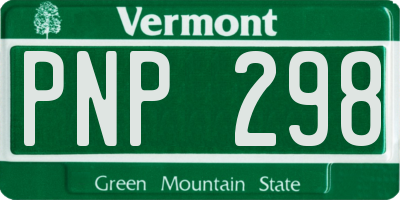 VT license plate PNP298