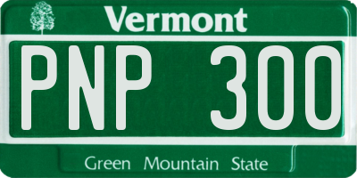 VT license plate PNP300