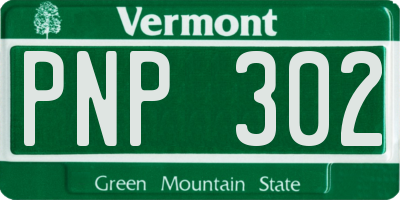 VT license plate PNP302