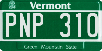 VT license plate PNP310