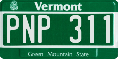 VT license plate PNP311