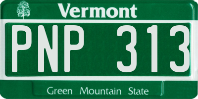 VT license plate PNP313