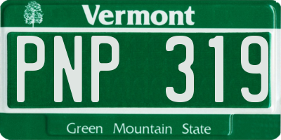 VT license plate PNP319