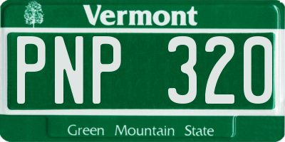 VT license plate PNP320