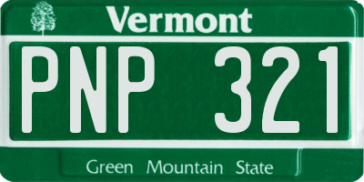 VT license plate PNP321