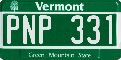 VT license plate PNP331