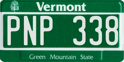VT license plate PNP338