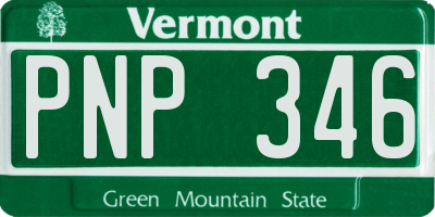 VT license plate PNP346