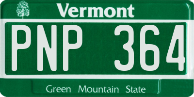 VT license plate PNP364