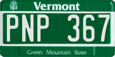 VT license plate PNP367