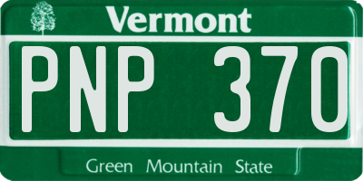 VT license plate PNP370