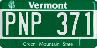 VT license plate PNP371