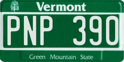 VT license plate PNP390