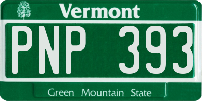 VT license plate PNP393