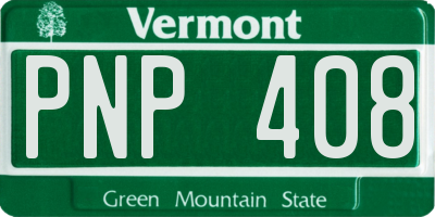 VT license plate PNP408