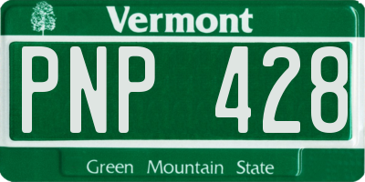 VT license plate PNP428