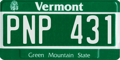VT license plate PNP431