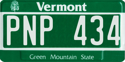 VT license plate PNP434