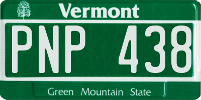 VT license plate PNP438