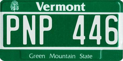 VT license plate PNP446