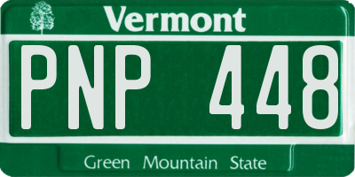 VT license plate PNP448