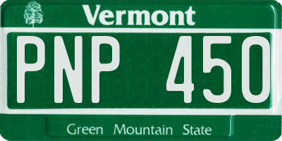 VT license plate PNP450