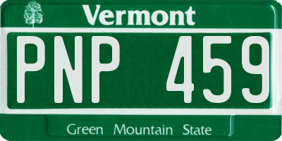 VT license plate PNP459