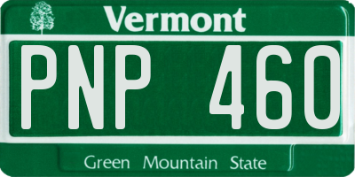 VT license plate PNP460