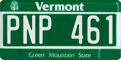 VT license plate PNP461