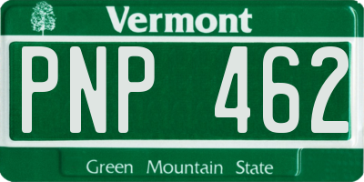 VT license plate PNP462