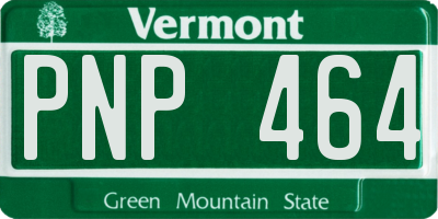 VT license plate PNP464
