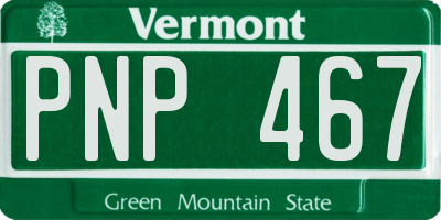 VT license plate PNP467