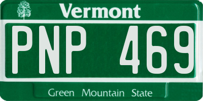 VT license plate PNP469
