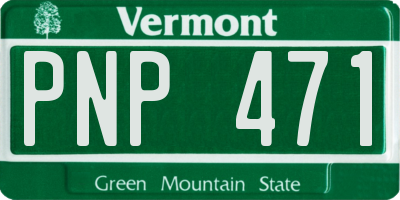 VT license plate PNP471