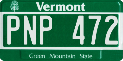 VT license plate PNP472