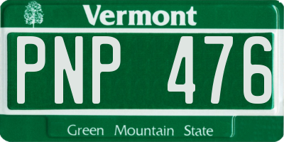 VT license plate PNP476