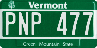 VT license plate PNP477