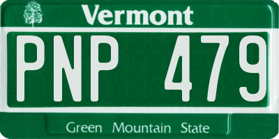 VT license plate PNP479