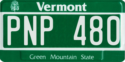 VT license plate PNP480