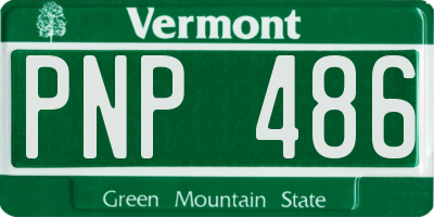 VT license plate PNP486