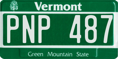 VT license plate PNP487