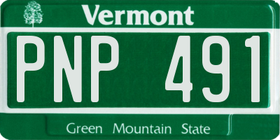 VT license plate PNP491