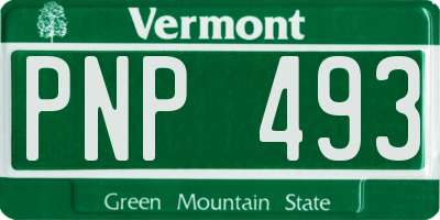VT license plate PNP493