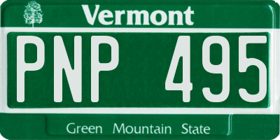 VT license plate PNP495