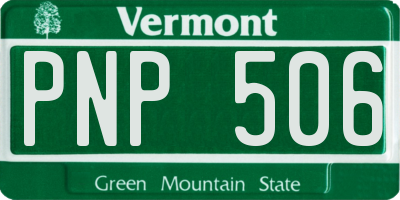 VT license plate PNP506