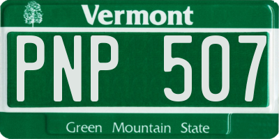 VT license plate PNP507