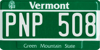 VT license plate PNP508