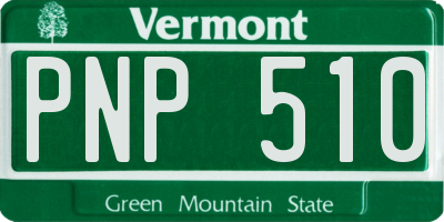 VT license plate PNP510