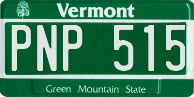 VT license plate PNP515