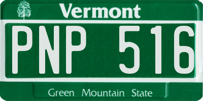 VT license plate PNP516
